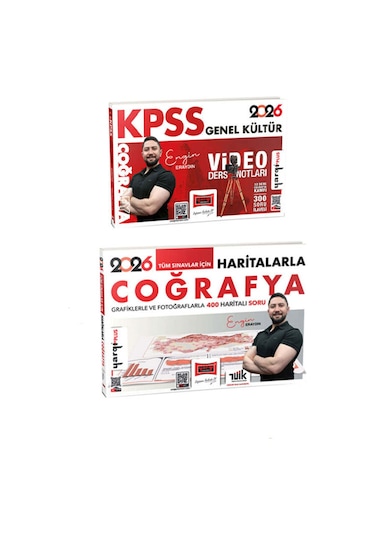 2026 Engin Eraydın Kpss Coğrafya 2 Li Set Ders Notu + Haritalarla Coğrafya Güncel Baskı