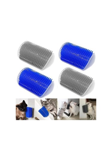 Kedi Kendini Damat, 2 Paket Kedi Bakımı Fırçası, Duvar Köşe Damatlar Yumuşak Bakım Fırça Kedi Masaj Tarak