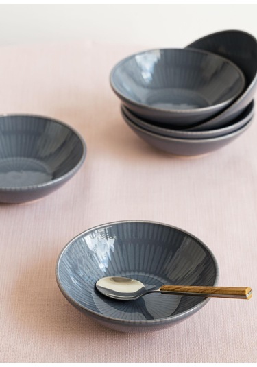 The Mia Noon Kase 6lı Set Gri 15 Cm
