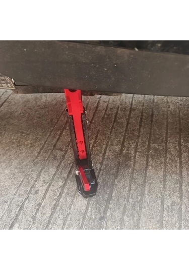 Xuweiwei Red Alüminyum Alaşım Yan Sehpa Seti, Kaymaz Dayanıklı Ayarlanabilir Yükseklik Çeşitli Modeller İçin Uygun Park Güvenliği Artırır