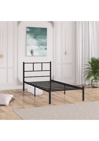Cemre Metal Karyola 90 x 190 CM Siyah