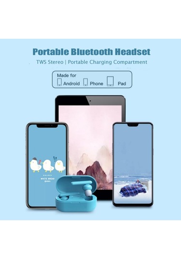 T10 Mini Dokunmatik Kontrol Hifi Tws Kablosuz Bluetooth Kulaklık, Mikrofon Ve Şarj Kutusu İle Siyah