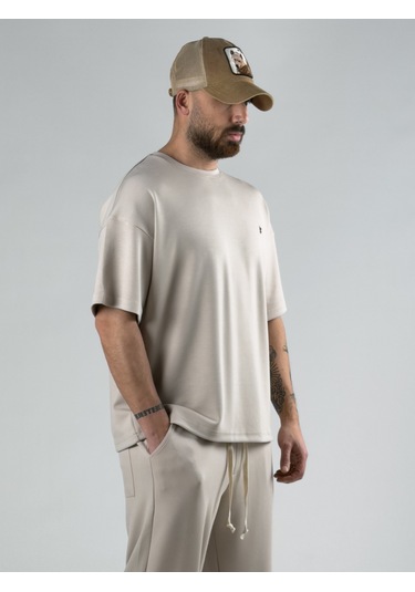 Cocopelli Bej Erkek T-shirt Coc3013-2