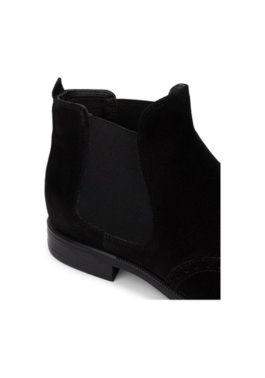 Deery Hakiki Süet Siyah Erkek Chelsea Bot - 01622msyhc12