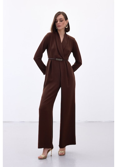 Sateen Kemerli Salaş Tulum - Kahve-136565 Kahve