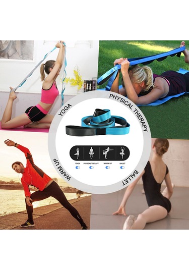 Kosona Güçlendirme, Esneklik Ve Kas Rafası İçin Yoga Egzersiz Seti: 10 Döngülü Esnek Kemer, 2 Masaj Topu Ve Kapı Kancası
