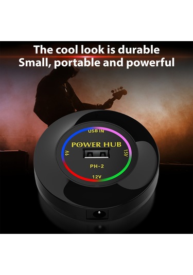 Ruicoo Gitar Pedalı Güç Kaynağı 3 Kanal 9v/12v/15v Düşük Gürültü Usb Şarj Özelliği Kompakt Tasarım