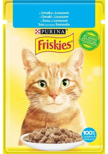 Purina Friskies Somonlu Soslu Pouch Yetişkin Kedi Yaş Maması 26 x 85 G