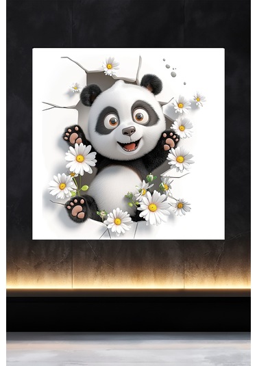Lucena Metal Tablo Duvardaki Delik Koleksiyonu - Panda 1