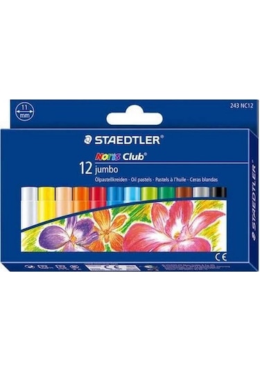 STAEDTLER 243 NC12 NORİS CLUP JUMBO YAĞLI PASTEL BOYA 12 Lİ