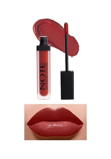 Note Cosmetique Mattemoist Lipgloss Yarı Mat Saten Bitişli Likit Ruj 407 Notisme - Kırmızı