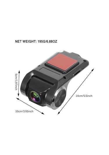 Samdoo Oto Dvr 1080p G Sensörlü Araç İçi Kameralı Kaydedici: Adas Yardımıyla Gece Görüşü, Döner Lens Ve Döngü Kaydı