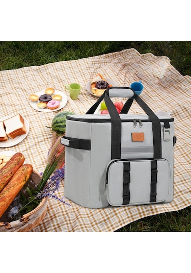 Suntek Serin Çanta Yetişkinler Sıcak Soğuk Gıda Termal Gri Gri