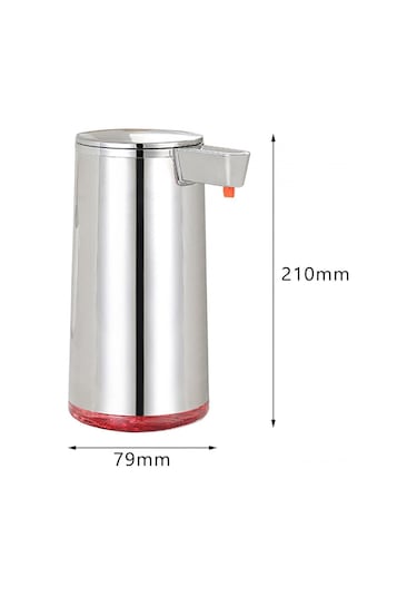 Lemestar Otomatik Manyetik Şarjlı Paslanmaz Çelik Sensörlü Sabunluk, 300ml Kapasiteli Diğer