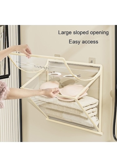 Tongxida Moda Bosphorus Şeffaf Giysi Çantası, Büyük Askılı Banyo Çorap Saklama, Katlanabilir Kapaklı, Siyah Renk, Daha Pratik Diğer