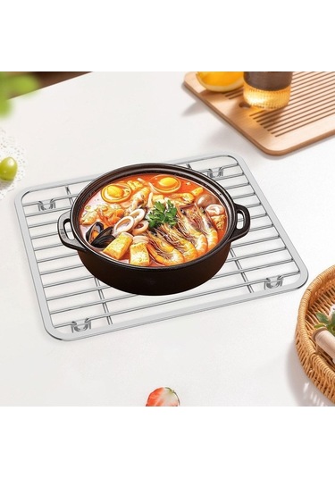 Pazly Suntek Lavabo Koruyucu Alt Izgara - Restoran & Banyo Gümüş Model Gümüş