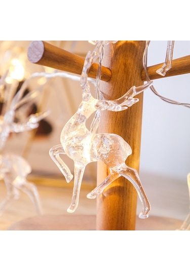 Noel Elk Dize Işıklar Tatil Dekorasyonu, Özellik: 1.5m 10 Led Kutusu Renkli Işık Diğer