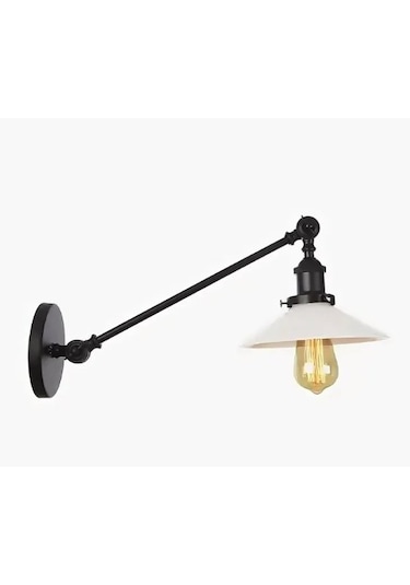 Riolight Retro Çift Mafsallı Hareketli Başlık Aplik Şapka Çapı:22 Siyah