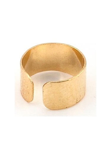 Gold Sari Renkli Earcuff Kulak Kelepçesi Düz Model Ex093 Altın