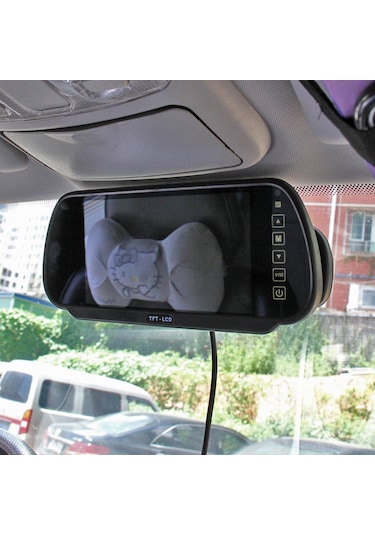 Kameralı Park Sensörü 7'' Ayna Hd Ekran+Pramit Kamera