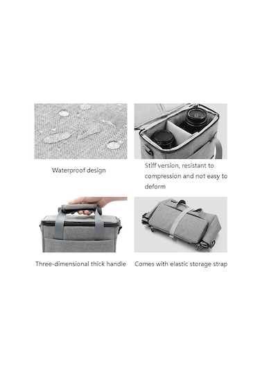 Baona Bn-h001 Dijital Kamera Çantası Casual Taşınabilir Kamera Su Geçirmez Çanta, Boyut: Orta Siyah Diğer