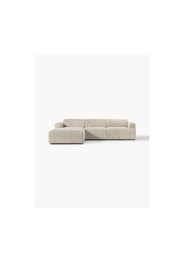 Massimo 3 Modül Sol Köşe Koltuk Takımı Fitilli Kadife Kumaş Sol Fitilli Kadife