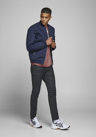 Jack & Jones Fermuarlı Bomber Ceket 12165203 Navy Blazer Lacivert