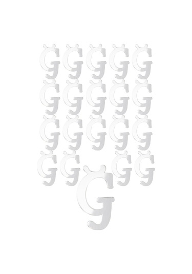 Kına Atölyesi 20 Ad Karışık Pleksi Harfleri 4Cm Gümüş