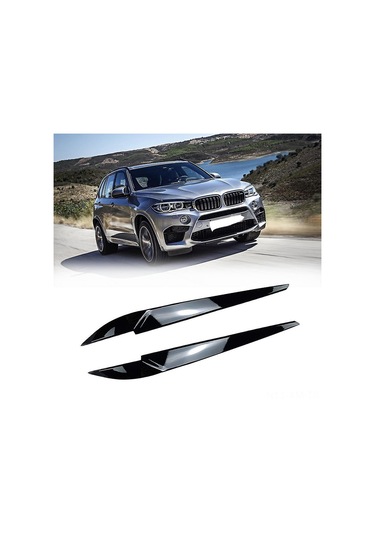 Ximistore9 Bmw X5 X6 F15 F16 2014-2018 Far Koruma Ve Şık Görünüm İçin Siyah Başlık Kaşları