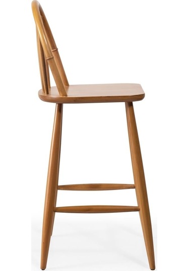 Rustica Ahşap Bar Sandalyesi Natural