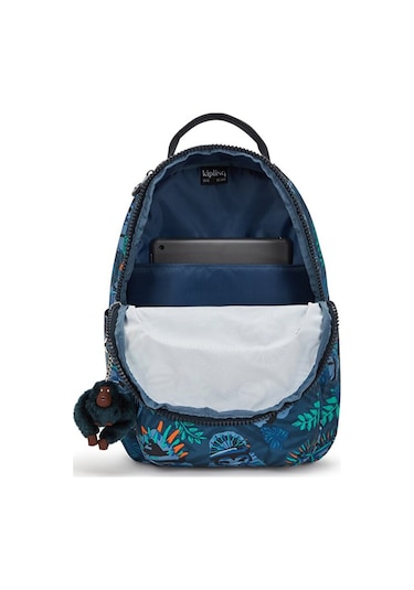 Kıplıng Seoul S Küçük Boy Sırt Çantası Mavi Blue Monkey Fun