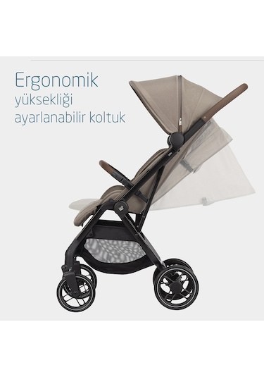 Maxi-Cosi Soho Kompakt Seyahat Sistem Olabilen Otomatik Katlanan Bebek Arabası - Twillic Truffle