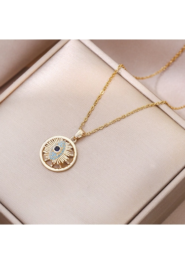 Bayan Kolye: Moda Estetiği Titanyum Çelik Kolye No.76 Çok REnkli