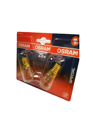 Osram 25w Sarı Işık E14 Duylu Ince Duy Fırın Ampulü 2'li Paket