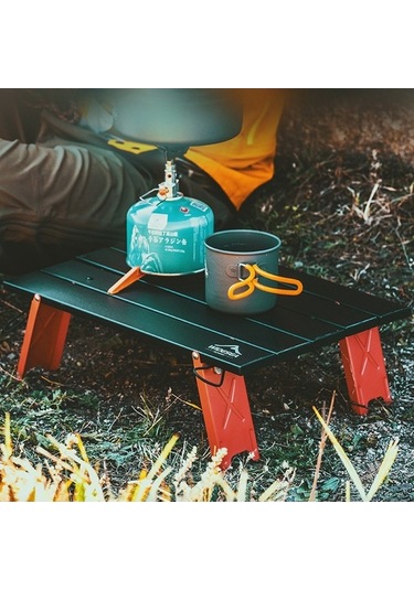 Prestigegoods Mini Piknik Masaı, Alüminyum, 39.9x28.5x13cm, Widesea Wstb-001, Kırmızı-siyah, Hafif, Katlanır, Kamp, Piknik, Bahçe, 10kg Kırmızı - Siyah