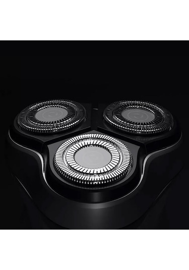 Geeksen Razor 3d Elektrikli Tıraş Başlığı Tıraş Makinesi Yedek Başlık Blokaj Korumalı Tıraş Makinesi Siyah