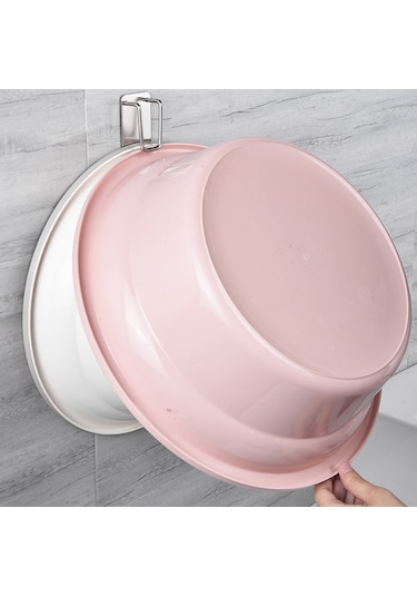 Cbtx 304 Paslanmaz Çelik Havza Askı Yapışkanlı Banyo Depolama Rafı Duvar Kancası