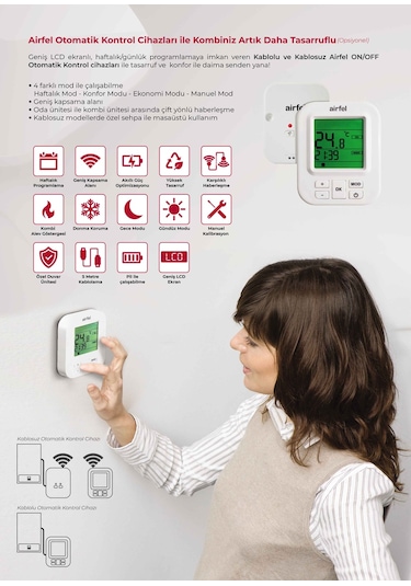 Airfel Kablosuz Programlı Oda Termostatı