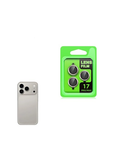 Apple Uyumlu iPad iPhone 17 Pro Zore Cl-07 Kamera Lens Koruyucu Titanyum-gri