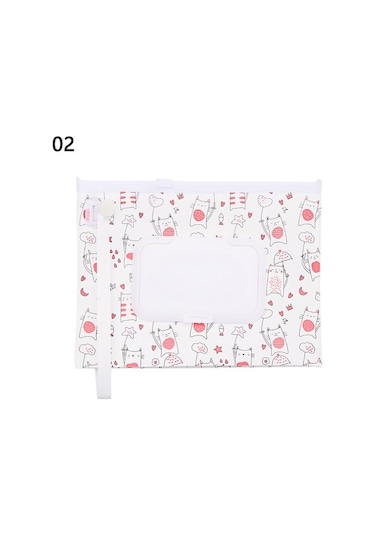 Stil 4-2-1pc Islak Mendil Çantası Taşınabilir Kapak Çevirin Snap-askı Kozmetik Kılıfı Se Bebek Doku Kutusu Açık Peçetelik 46919205