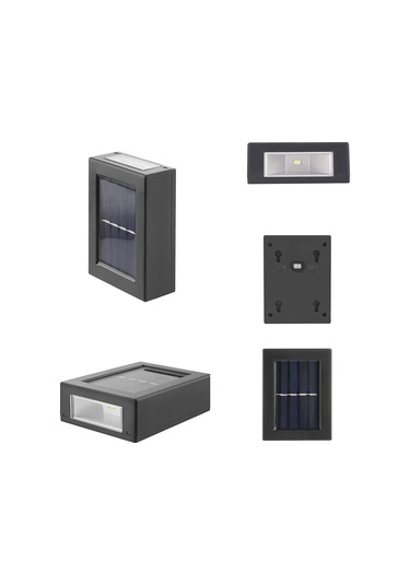 Singree "siyah Güneş Enerjili Led Duş Aydınlatma - Su Geçirmez Bahçe Ve Balkon Duvar Lambası" 112 Karakter