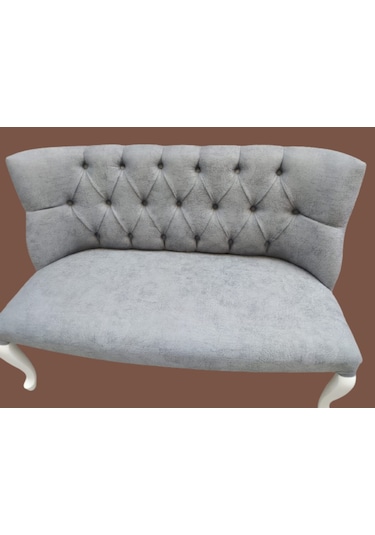 Berjer Çay Set Kayın Lüken Aslan Iskelet Parlak Beyaz Kapitone Dö Abanoz - Beyaz