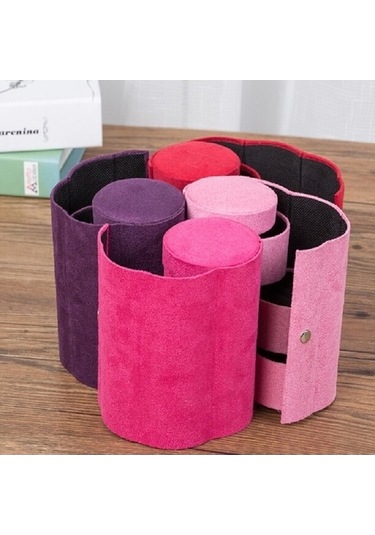 Tongxida Moda Tutucu Pembe Saklama Jl Küpe Kılıfı Düzenleyici Silindirik Bosphorus Pembe