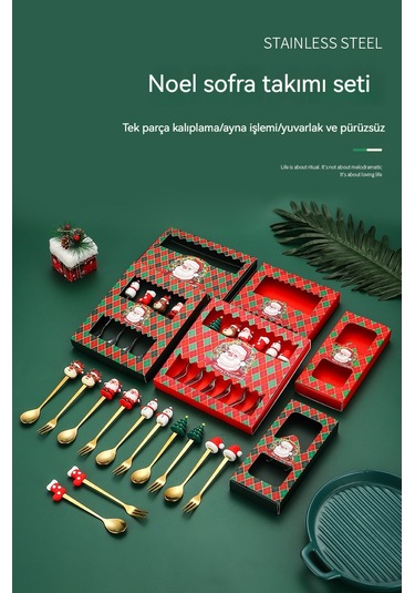 Noel Sofra Seti-yeşil 2'li Paket Yeşil