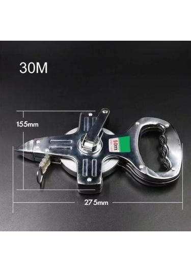 Novahub 30/50/100m Paslanmaz Çelik Çerçeve Cetvel, 1mm Doğruluk, Rocker Bant Ölçü Aracı, 30m Uzunluk, Kullanışlı Ölçüm Aracı 30 M