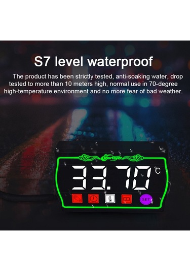 Vkemall Motosiklet Çok Fonksiyonlu Tachometre: S7 Su Geçirmez, Arıza Tanı, Saat, Kronometre, Rpm Ve Sıcaklık Gösterimi