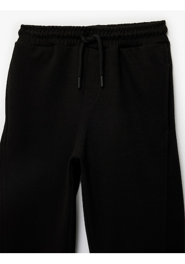 Koton Beli Lastikli Basic Jogger Eşofman Altı Siyah 6skb40098tk Siyah