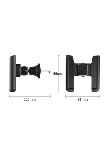 Trendooze Homyl Havalandırma Teleskopik Araç Kanca Siyah Telefon Takviyesi