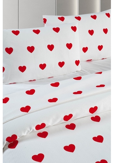 Mulberry Hamlet King Size Pike Takım Çarşafı Lastikli Kırmızı