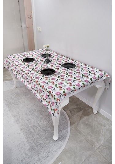 Sufre Sıvı Geçirmez Masa Örtüsü Sofra Bezi Sofra Örtüsü Piknik Örtüsü Pembe